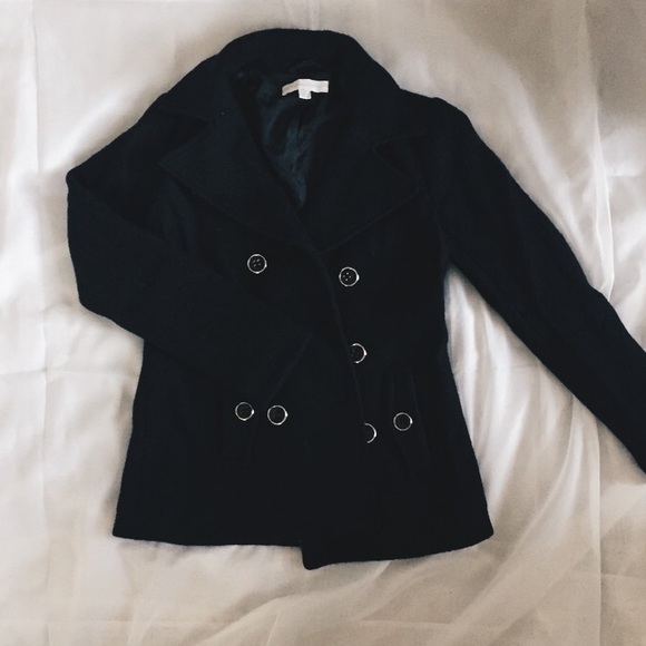 Wool pea coat. Black. In great condition. - Picture 3 of 4